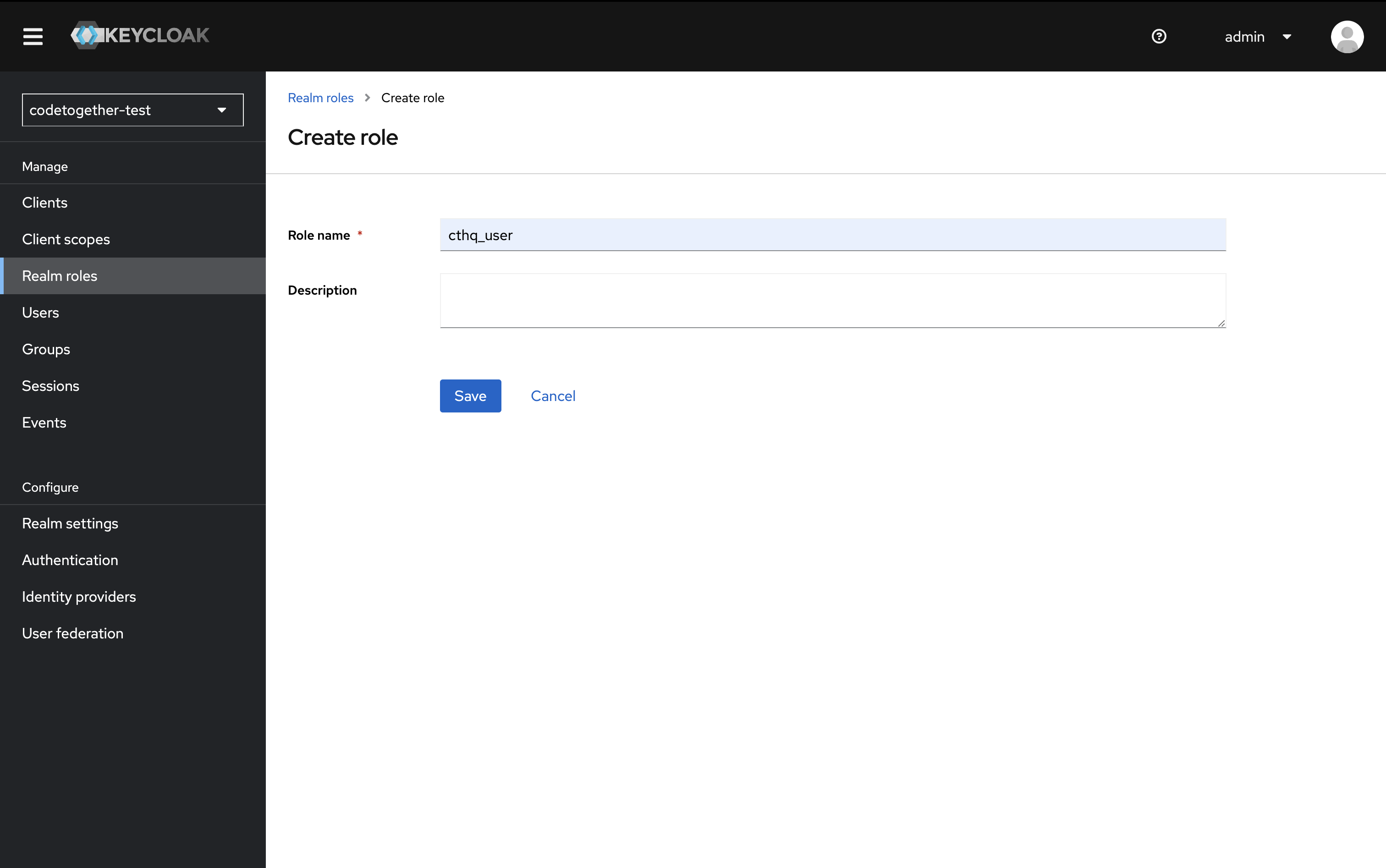 Create Role final step