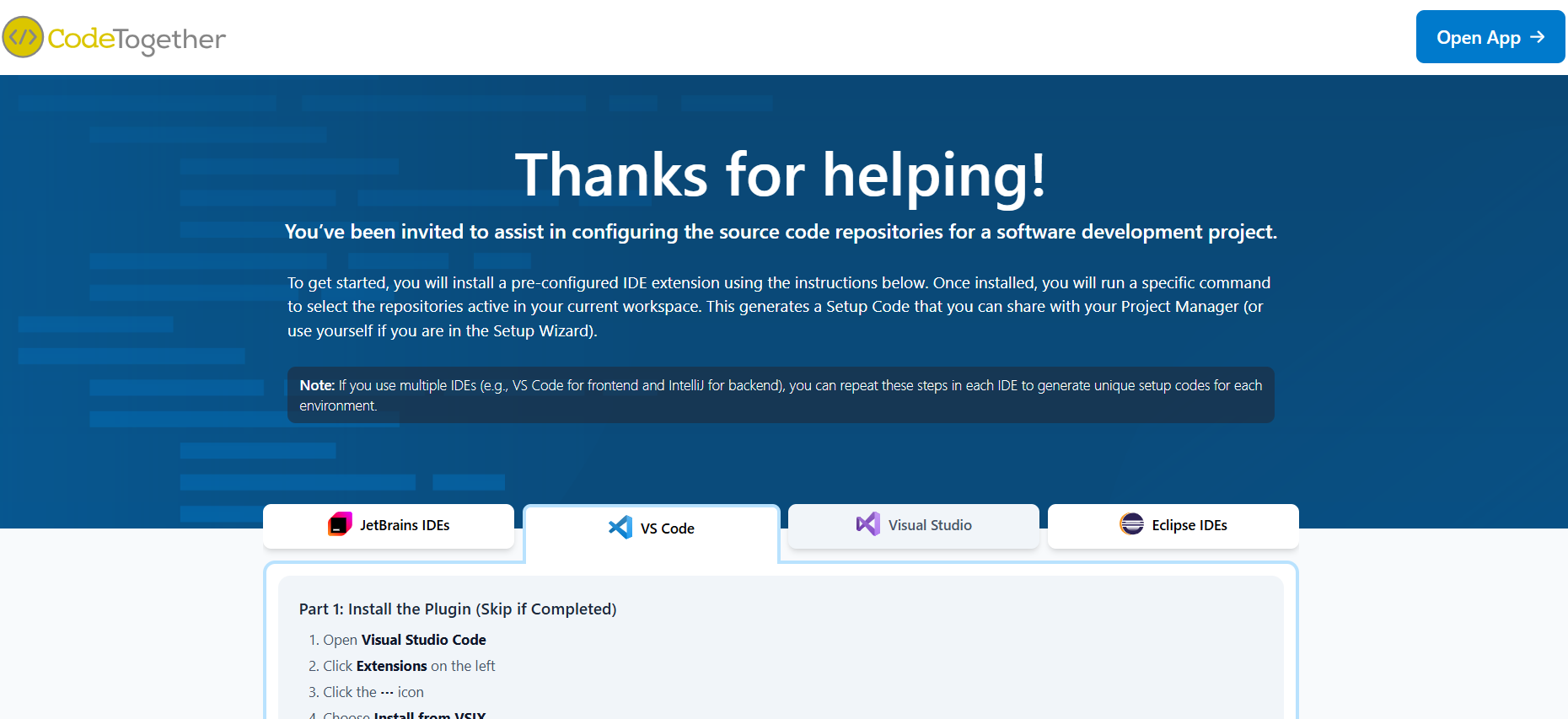 Generate a Setup Code