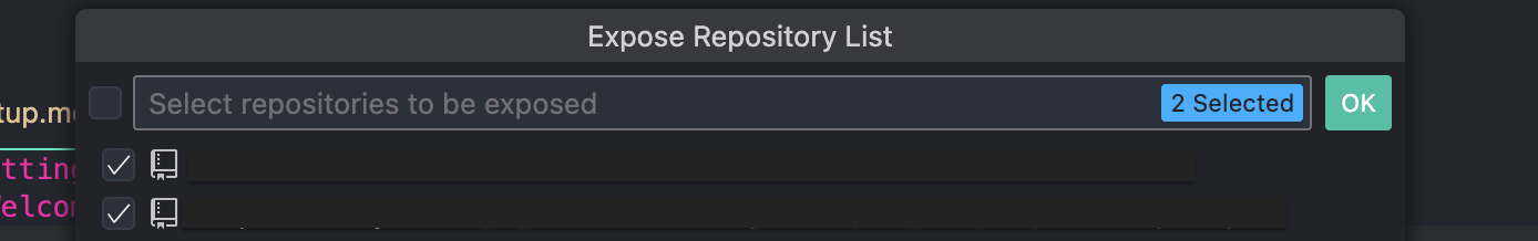 Repository List VSCode