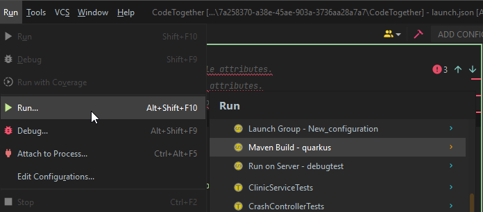 Remote run configurations in IntelliJ