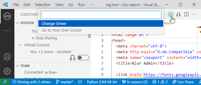 VS Code Driver Change