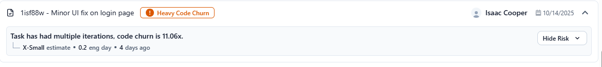 Heavy Code Churn